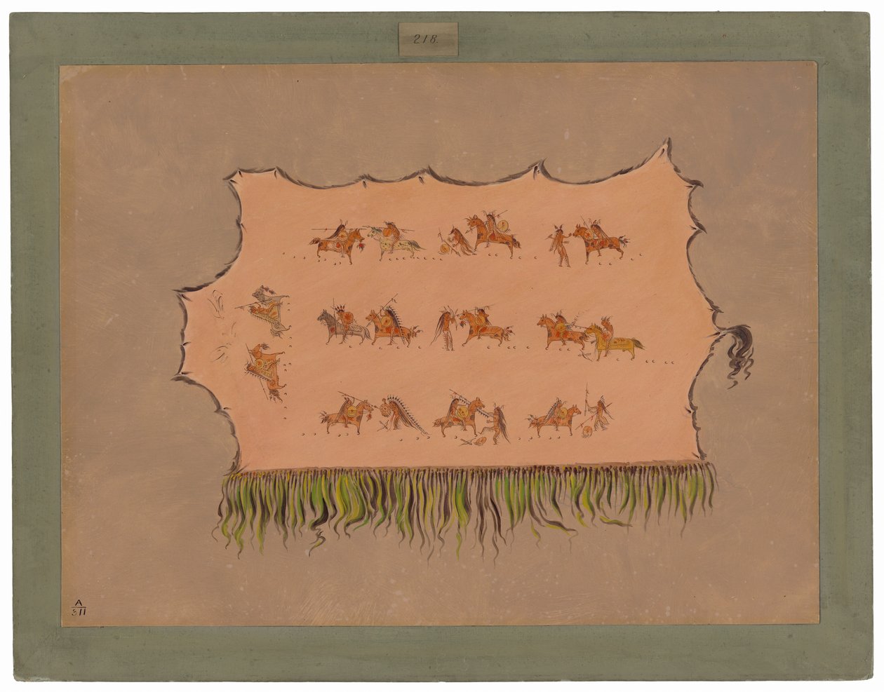Facsimile del mantello del capo Four Men - Mandan da George Catlin