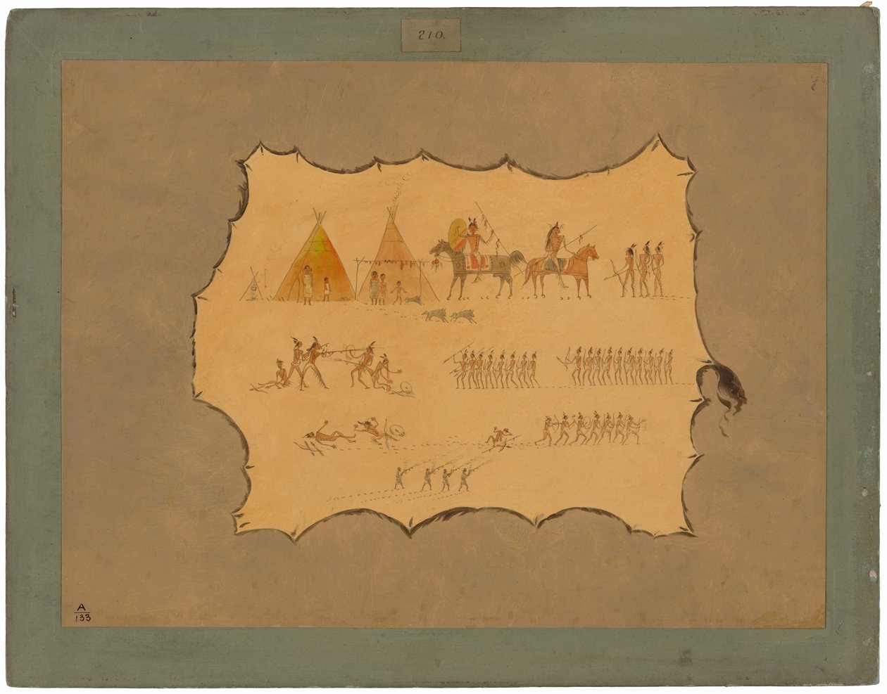 Facsimile di una veste Cheyenne da George Catlin