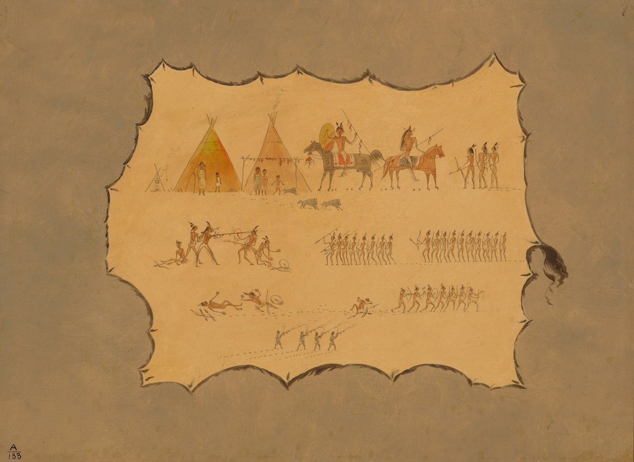 Facsimile di una veste Cheyenne da George Catlin