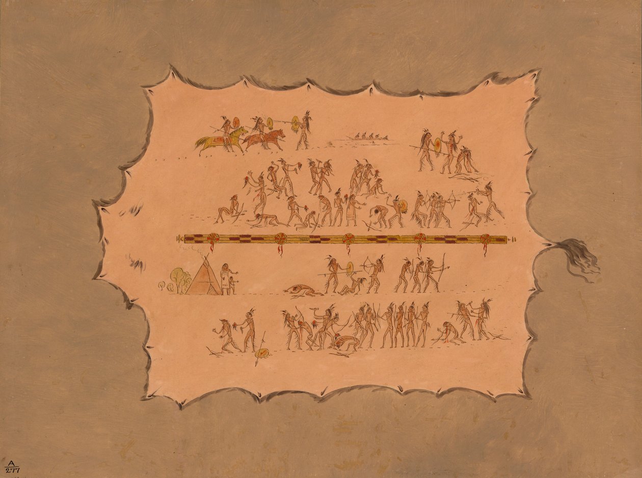 Facsimile di un Mantello Sioux, 1861-1869 da George Catlin