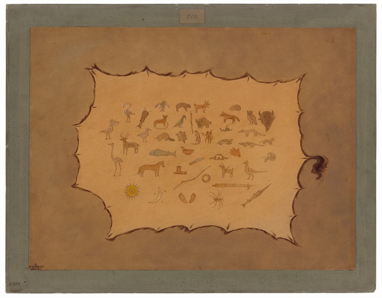 Facsimile di un mantello Ojibbeway da George Catlin