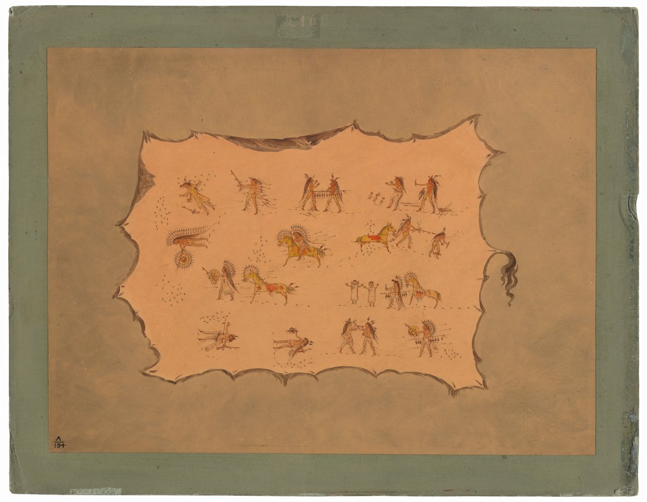 Facsimile della veste di Mah-to-toh-pa - Mandan da George Catlin