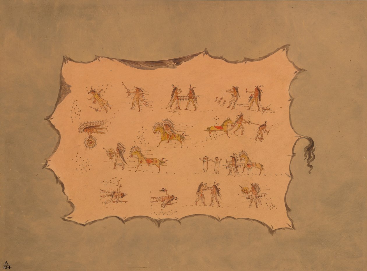 Facsimile della veste di Mah-to-toh-pa - Mandan da George Catlin