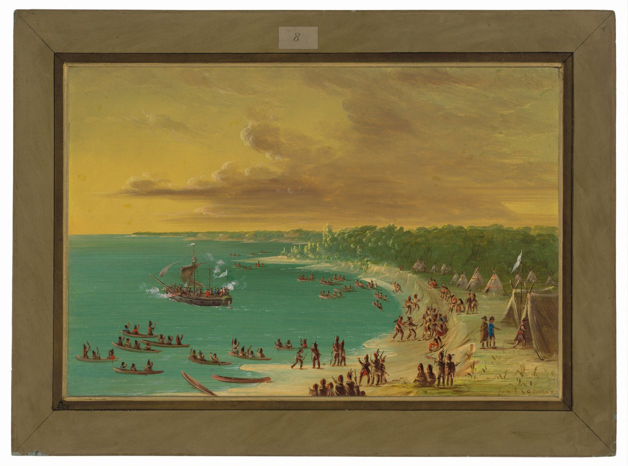 Prima navigazione del Griffin sul lago Erie. 7 agosto 1679 da George Catlin