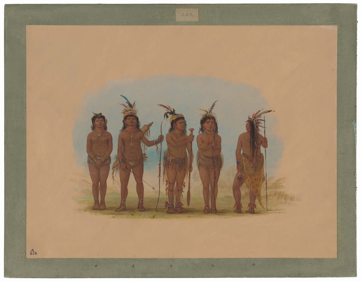 Cinque indiani caraibici da George Catlin