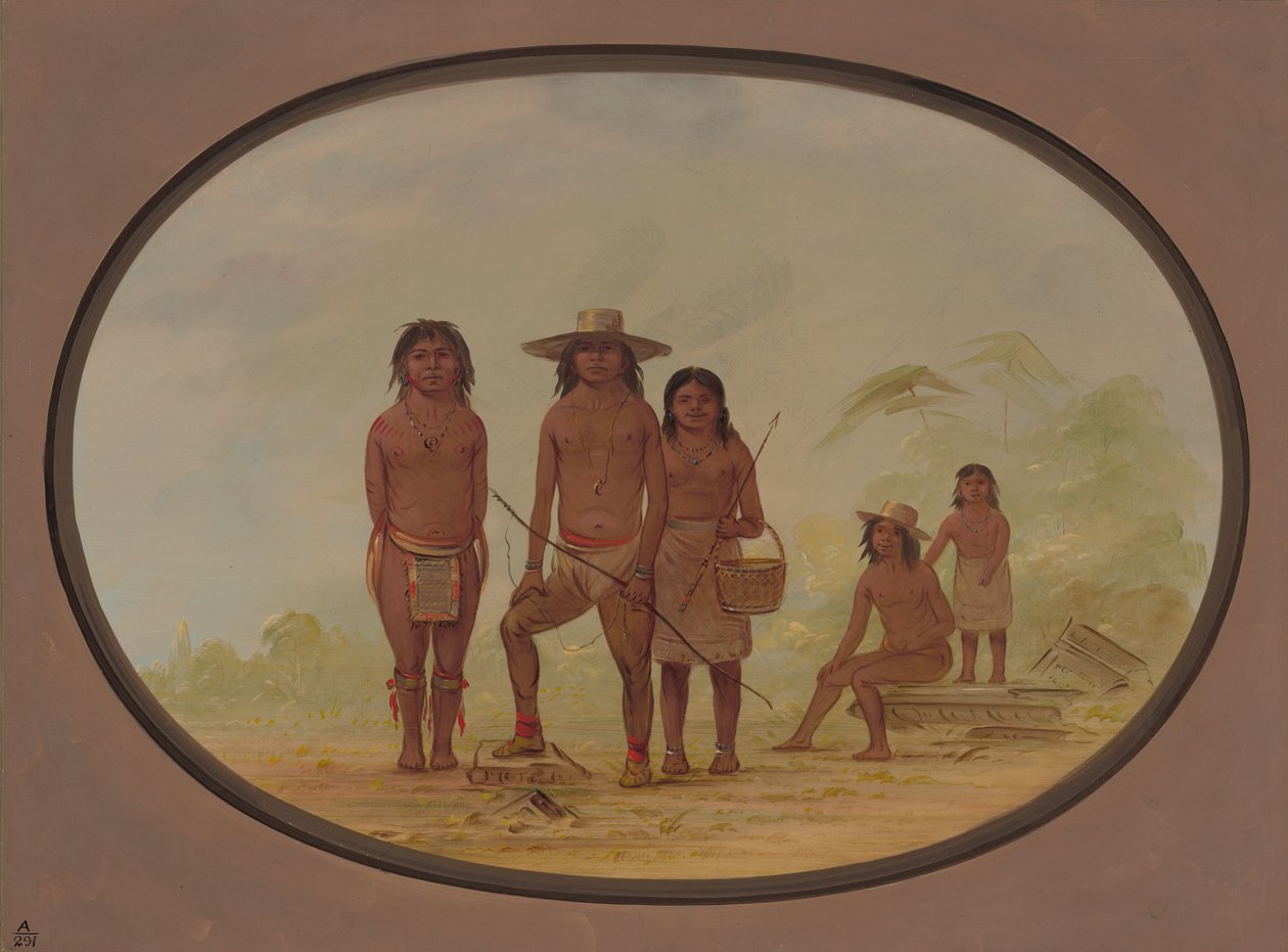 Cinque indiani Maya, 1855-1869 da George Catlin
