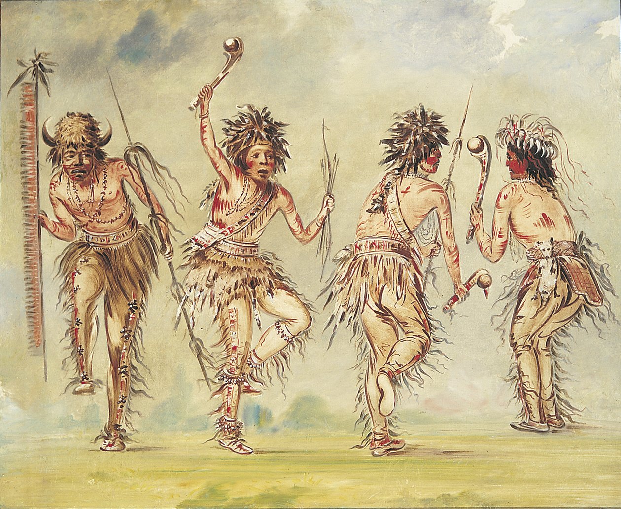 Quattro ballerine, 1843-1844 da George Catlin