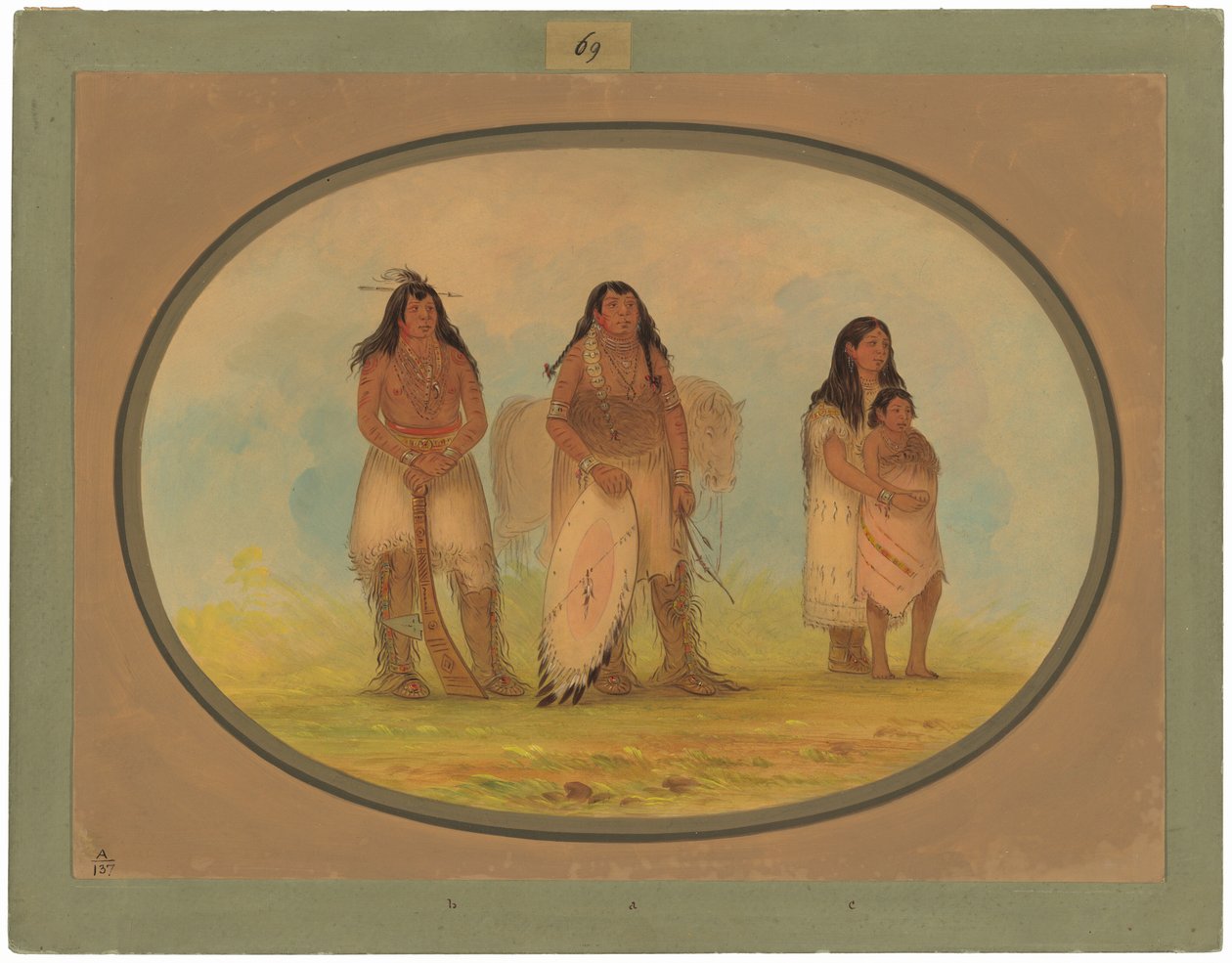 Quattro indiani Kiowa da George Catlin