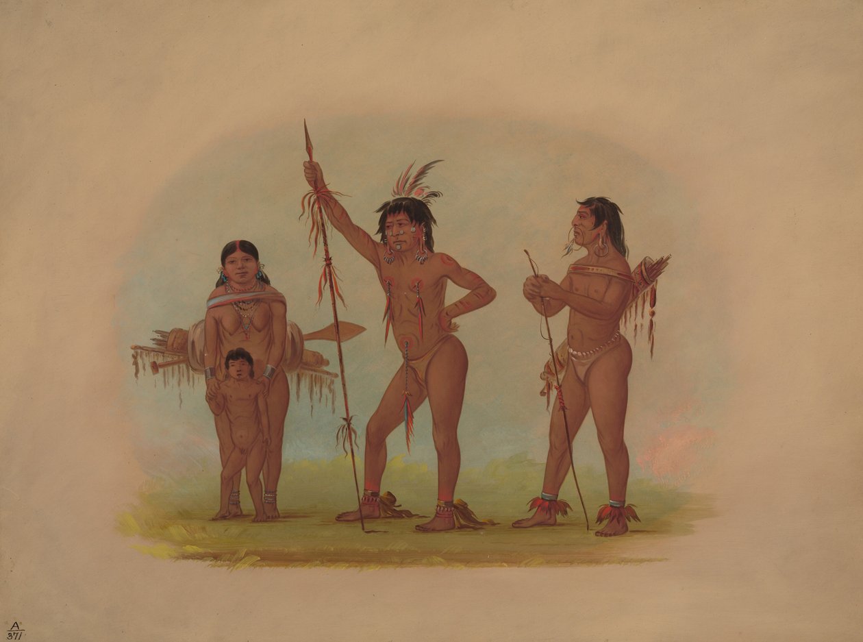 Quattro indiani Mura da George Catlin