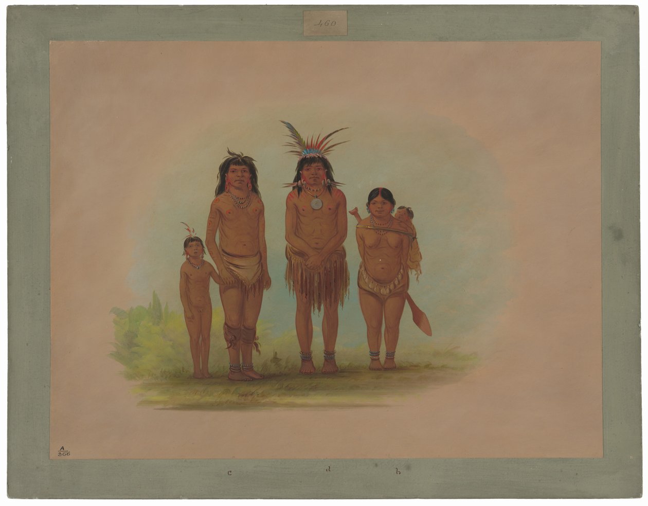 Quattro indiani Sepibo da George Catlin