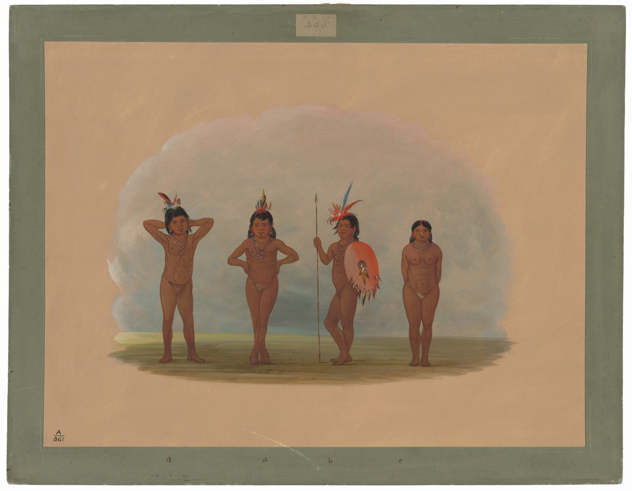 Quattro bambini Zurumati da George Catlin