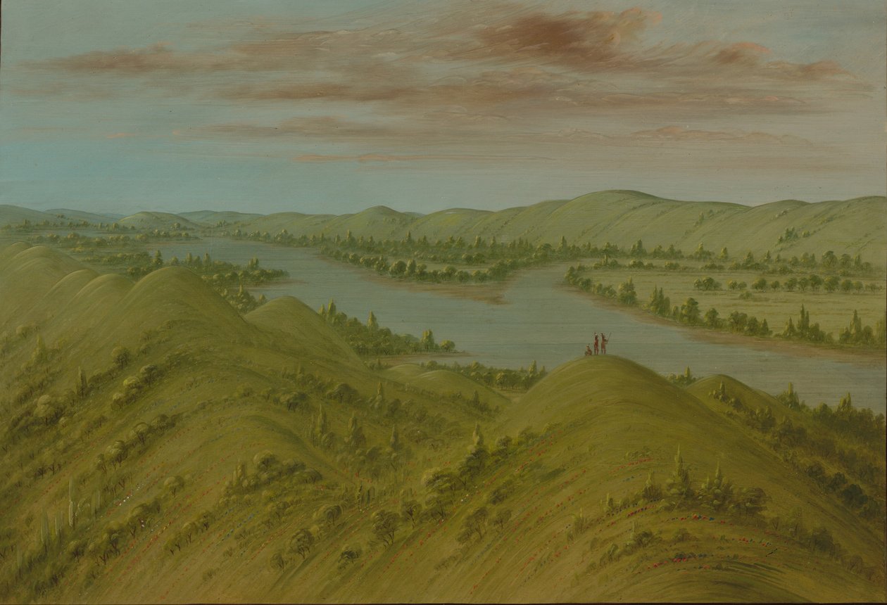 Grassy Bluffs, Alto Missouri, 1861-1869 da George Catlin