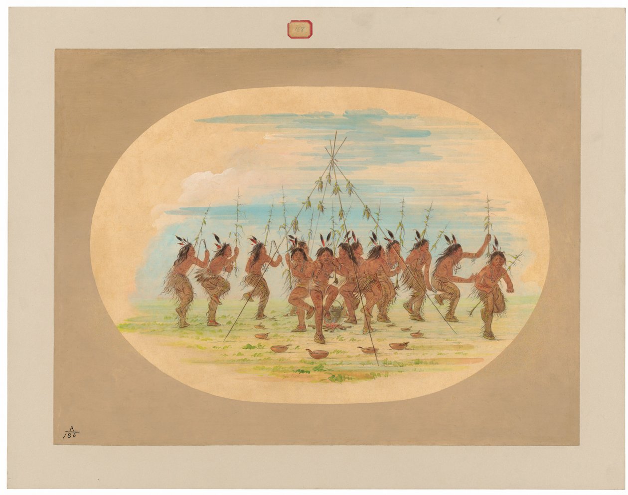Danza del mais verde - Minatarrees da George Catlin