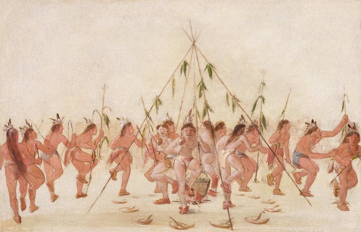 Danza del mais verde, Hidatsa da George Catlin