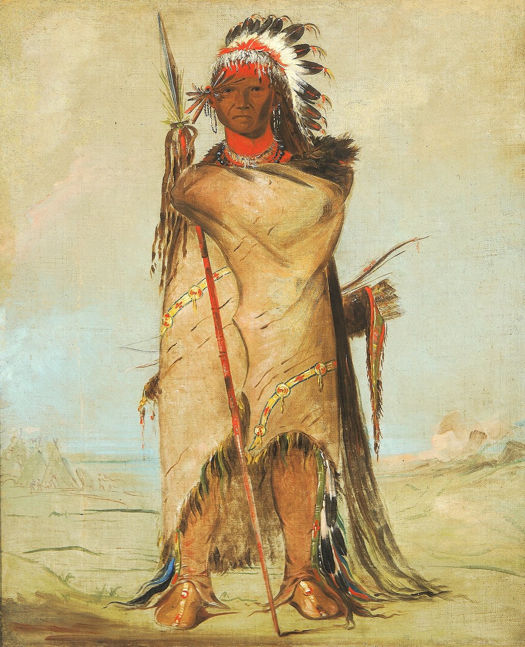 Neve sul lago, il coraggioso da George Catlin