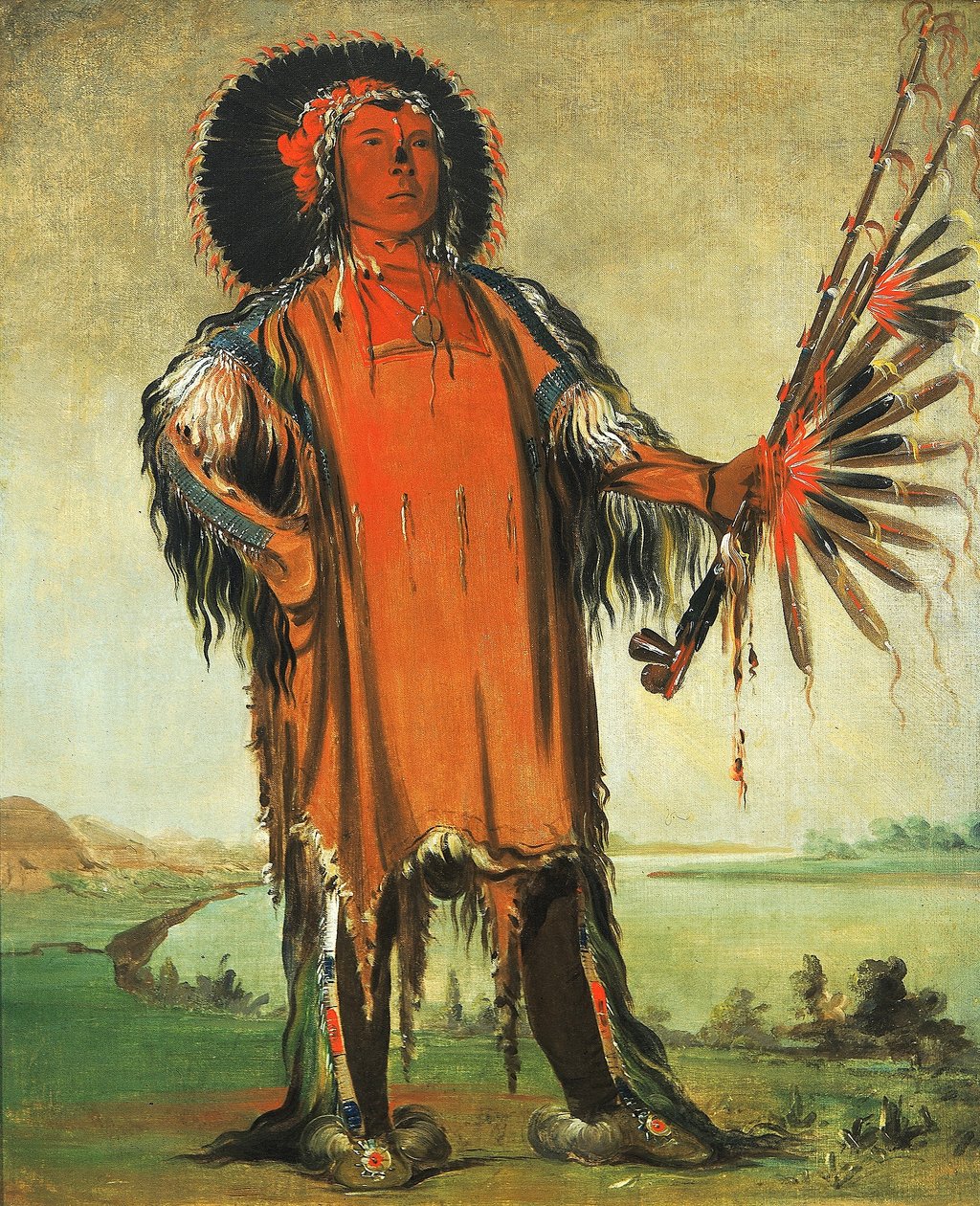 Ha-na-tá-nu-maúk, Capo Lupo, Capo della Tribù da George Catlin