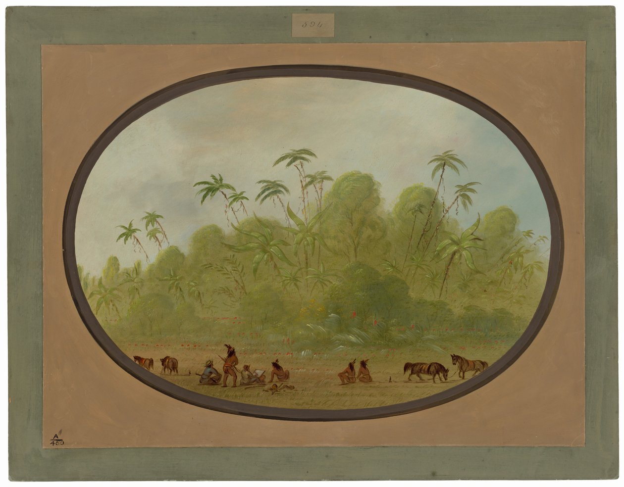 Sosta per fare uno schizzo da George Catlin