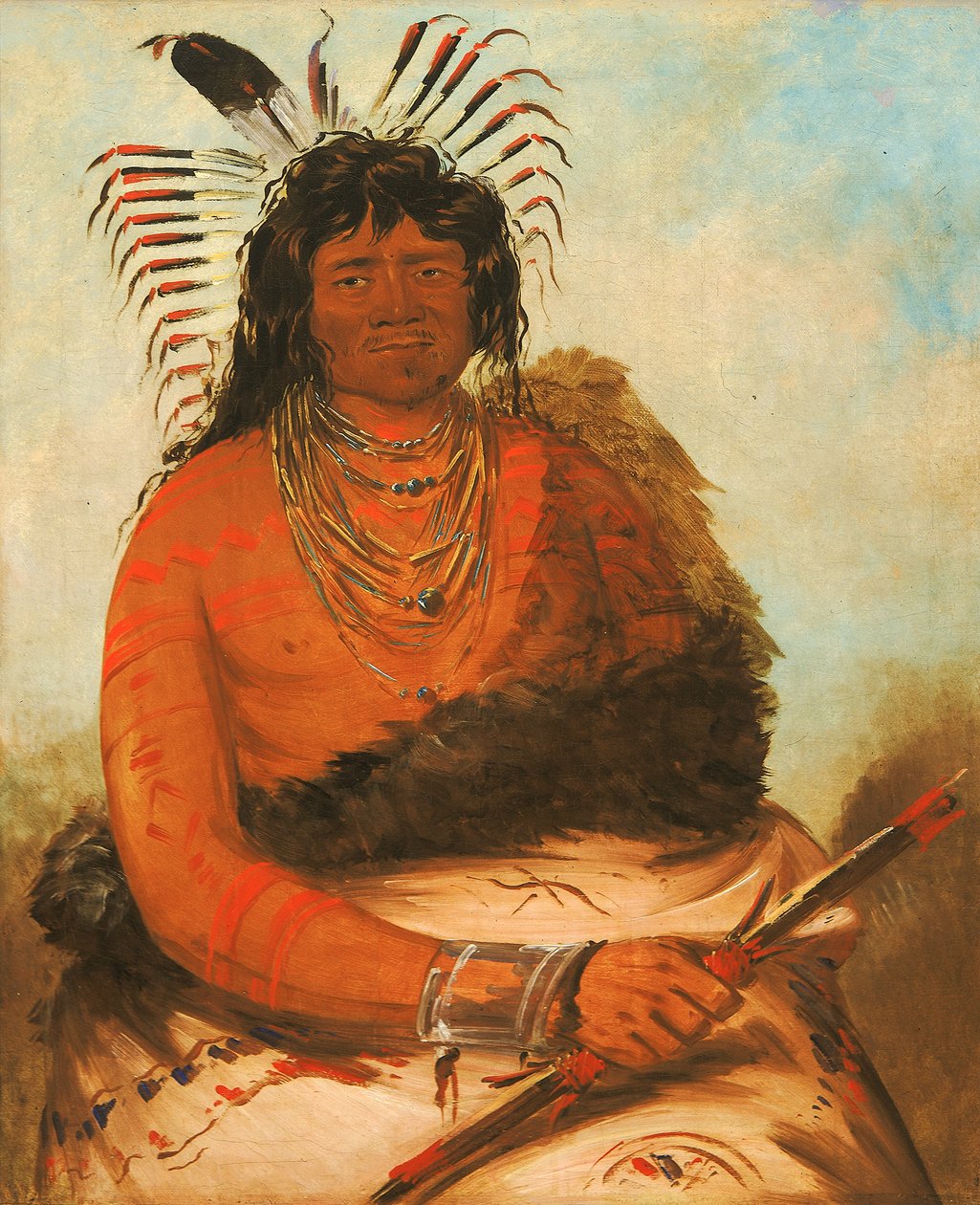 Háh-nee, Il castoro, un guerriero da George Catlin