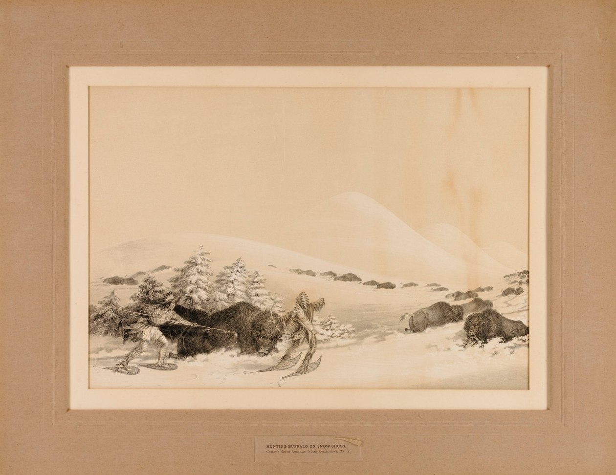 Caccia al bufalo sulla neve - n. 15 da George Catlin
