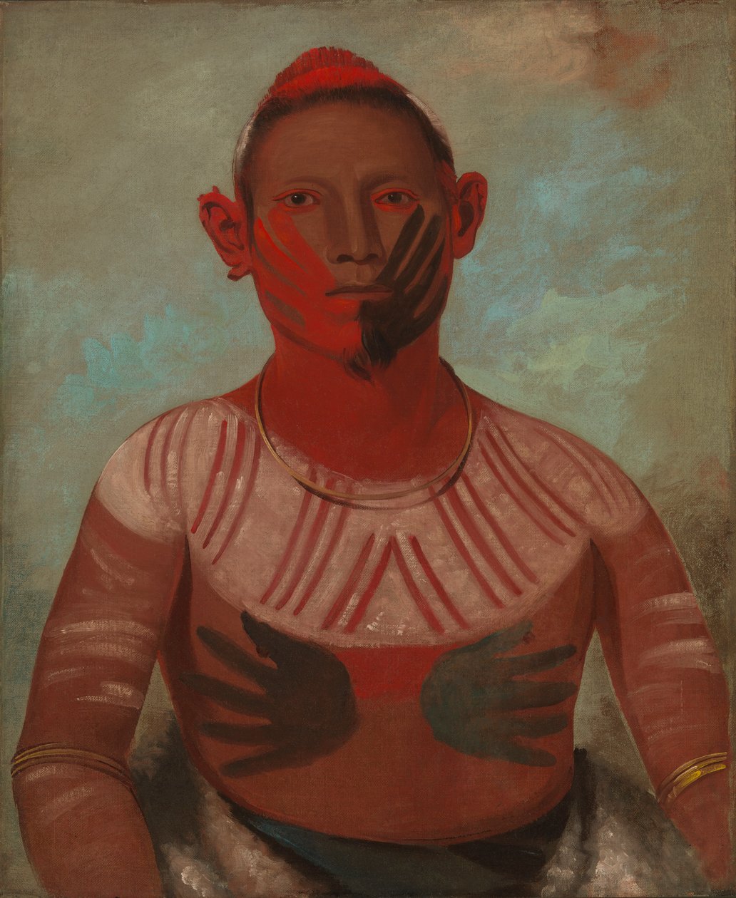I-o-wáy, uno dei principali guerrieri di Falco Nero da George Catlin