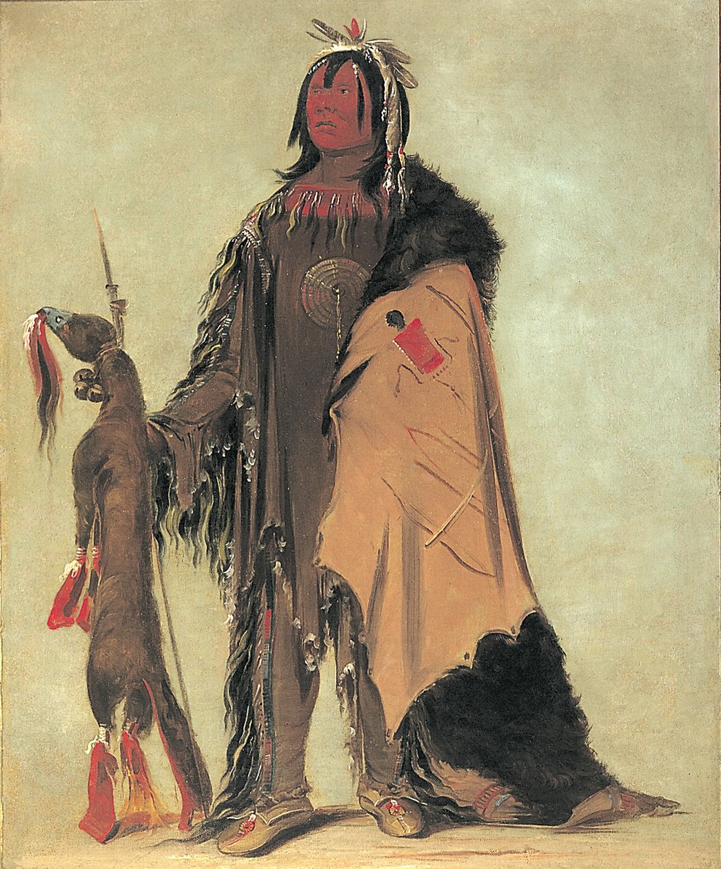In-ne-ó-cose, figlio di Bufalo, un guerriero da George Catlin