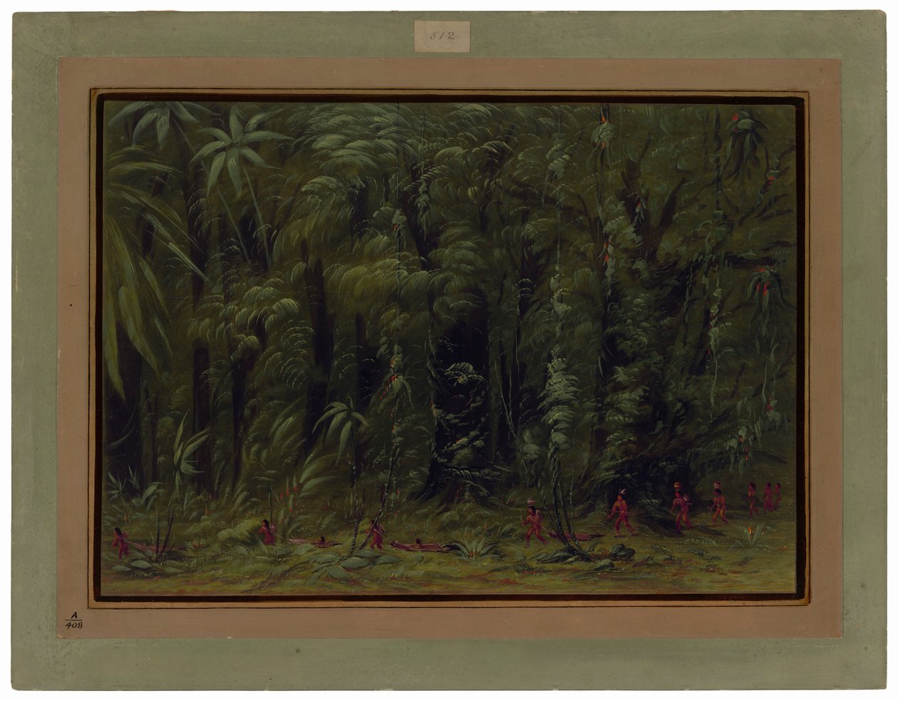 Interno di una foresta amazzonica - Zurumati da George Catlin