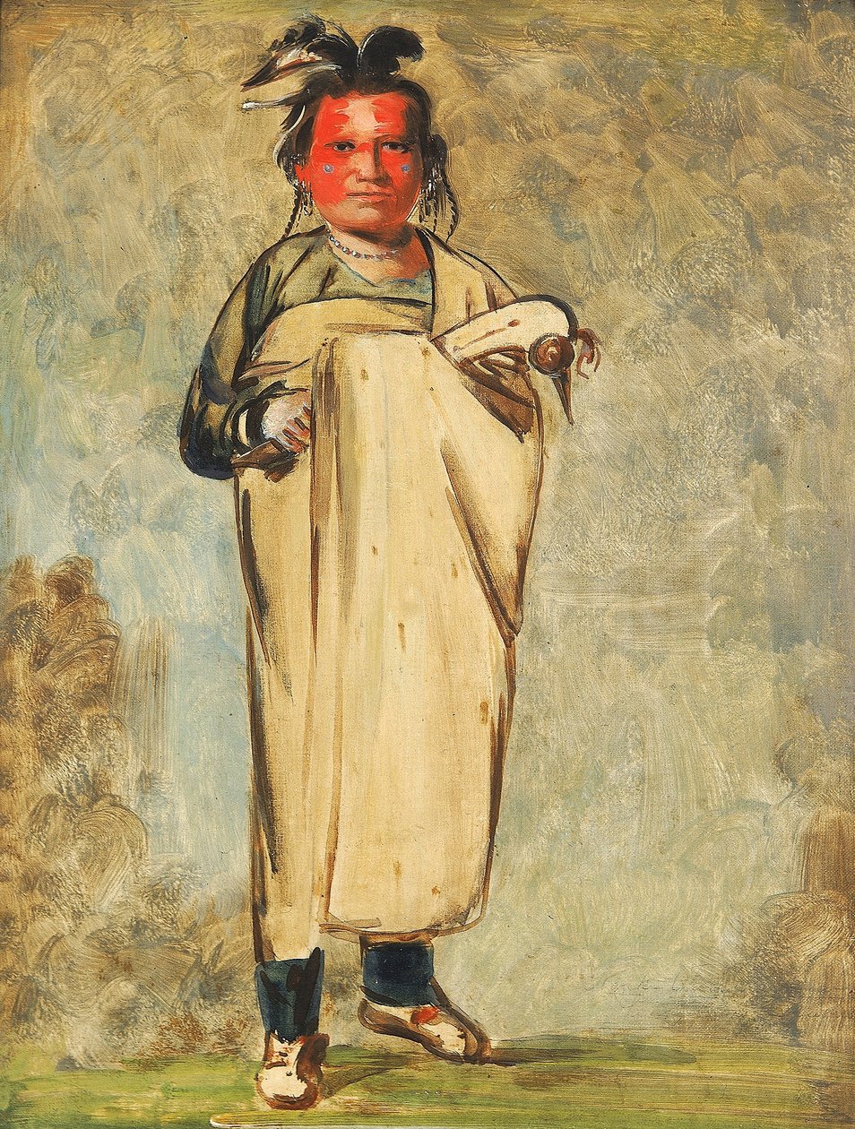 Káw-kaw-ne-chóo-a, un coraggioso da George Catlin
