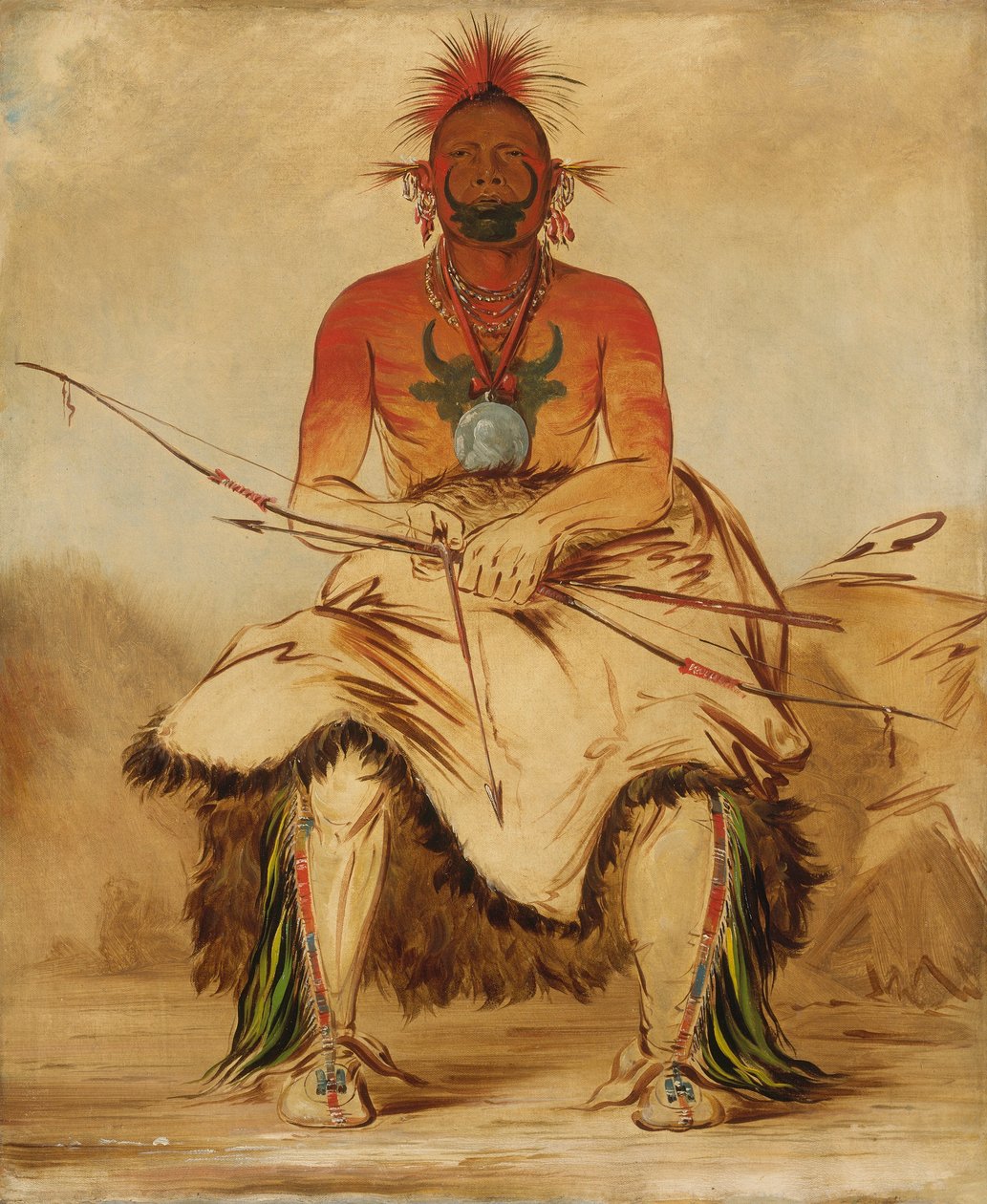 La-dóo-ke-a, Toro Bufalo, un Grande Guerriero Pawnee da George Catlin