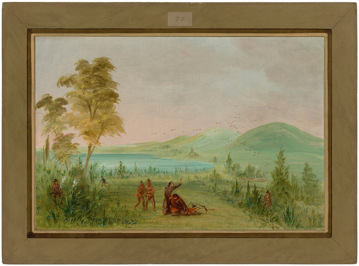 La Salle assassinato da Duhaut. 19 maggio 1686 da George Catlin