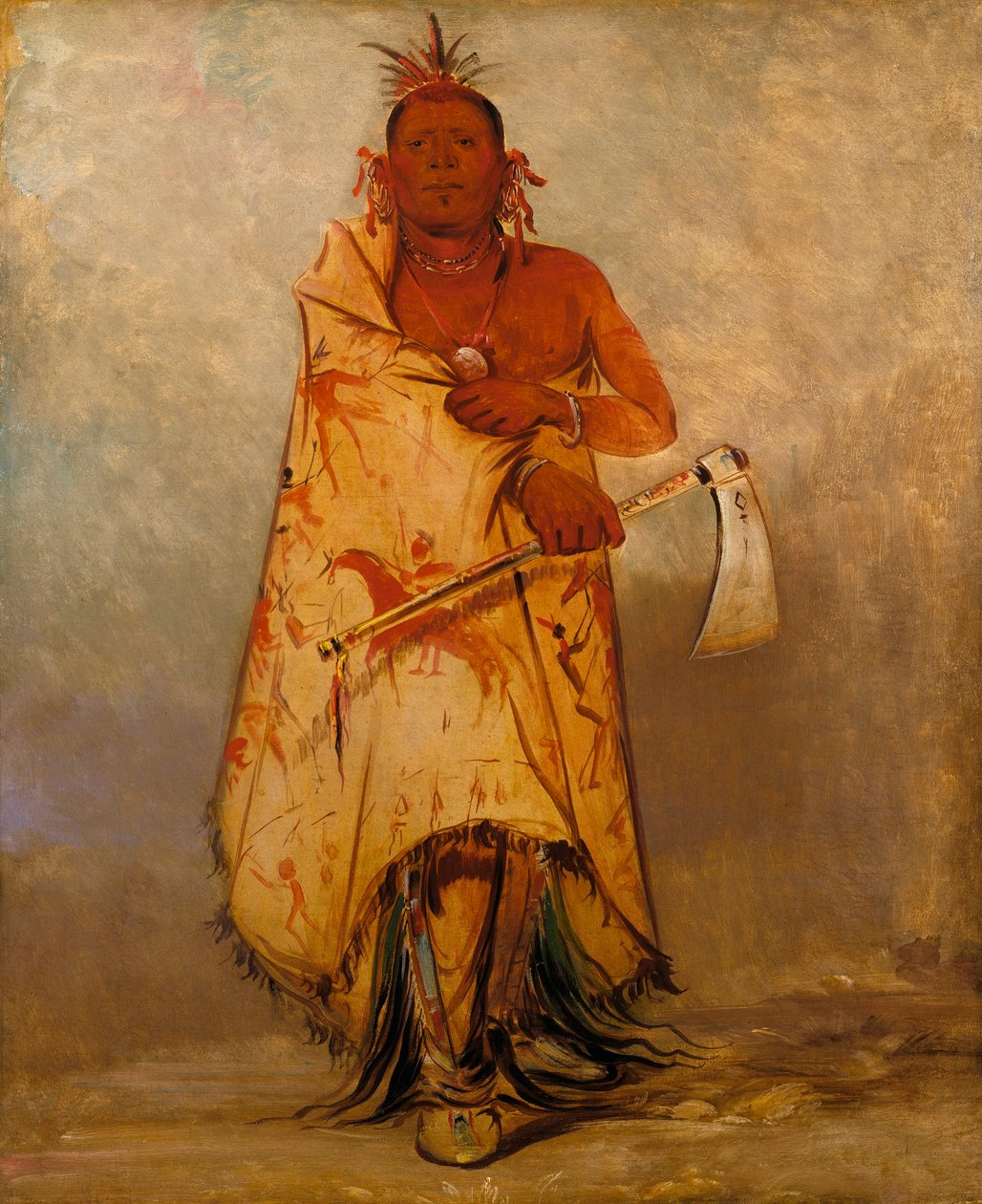 Le-sháw-loo-láh-le-hoo, Grande Alce, capo degli Skidi (Lupo) Pawnee da George Catlin