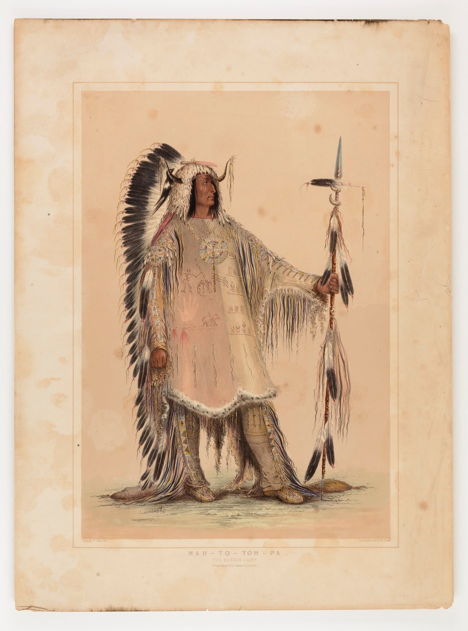 Mah-to-toh-pa, il capo Mandan da George Catlin