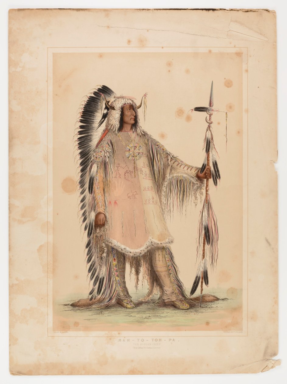 Mah-to-toh-pa, il capo Mandan da George Catlin