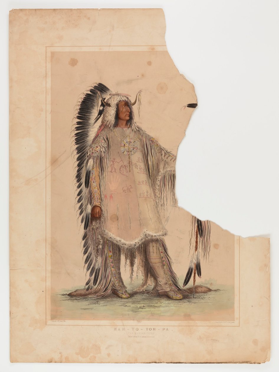Mah-to-toh-pa, il capo Mandan da George Catlin