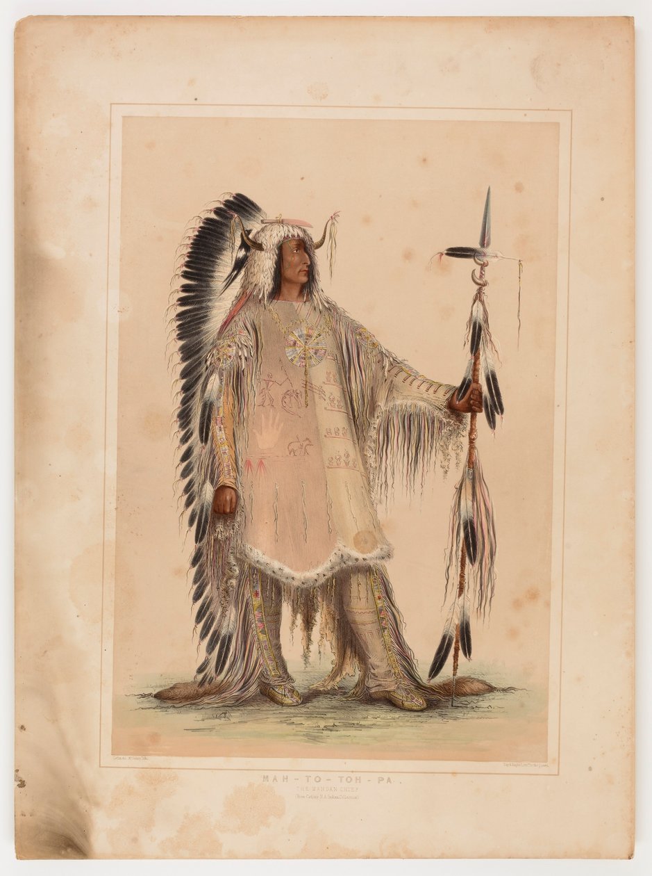 Mah-to-toh-pa, il capo Mandan da George Catlin