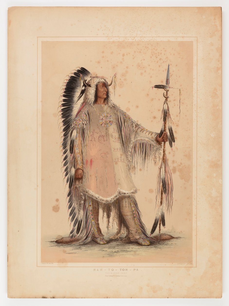 Mah-to-toh-pa, il capo Mandan da George Catlin