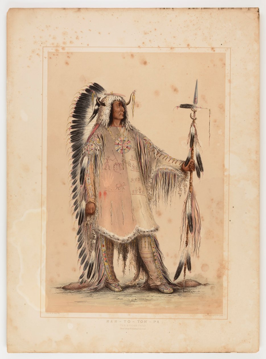 Mah-to-toh-pa, il capo Mandan da George Catlin