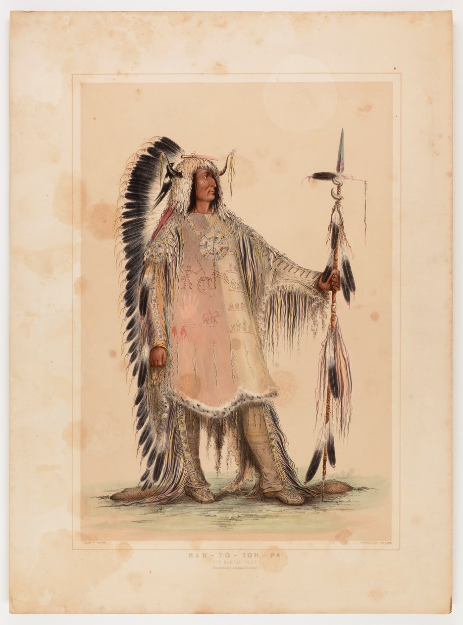 Mah-to-toh-pa, il capo Mandan da George Catlin
