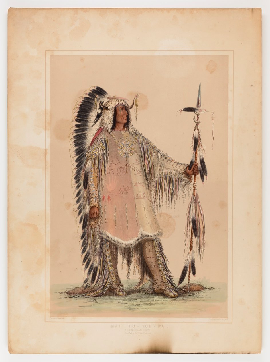 Mah-to-toh-pa, il capo Mandan da George Catlin