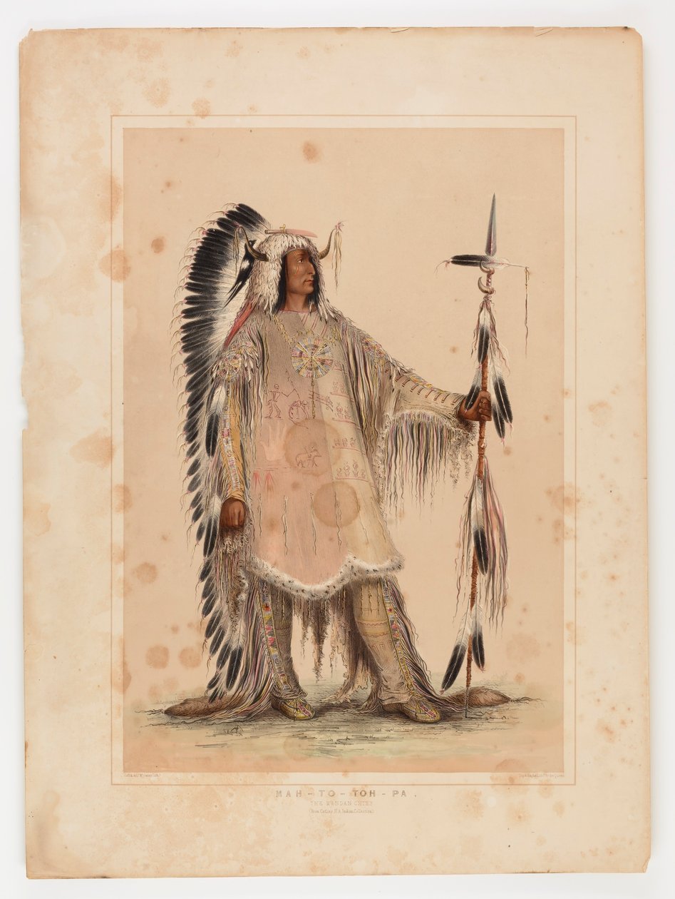 Mah-to-toh-pa, il capo Mandan da George Catlin