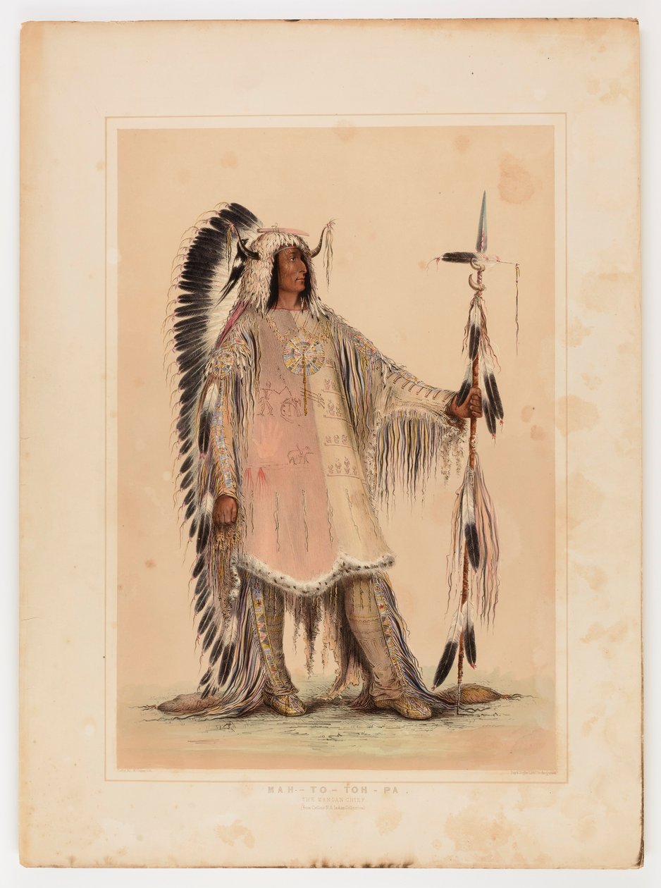 Mah-to-toh-pa, il capo Mandan da George Catlin