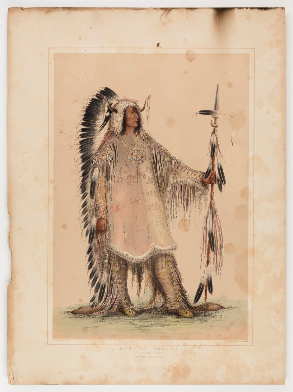 Mah-to-toh-pa, il capo dei Mandan da George Catlin