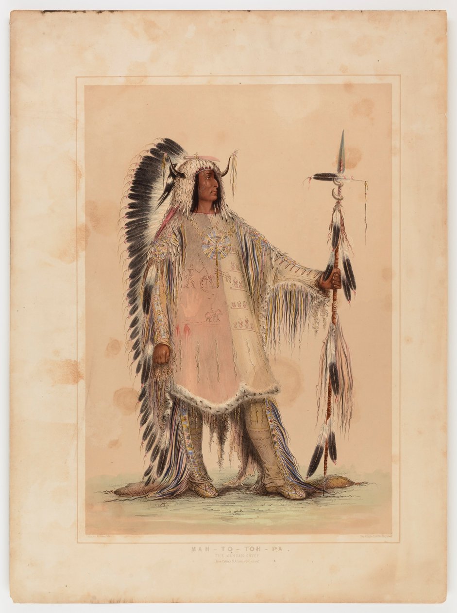 Mah-to-toh-pa, il capo mandan da George Catlin