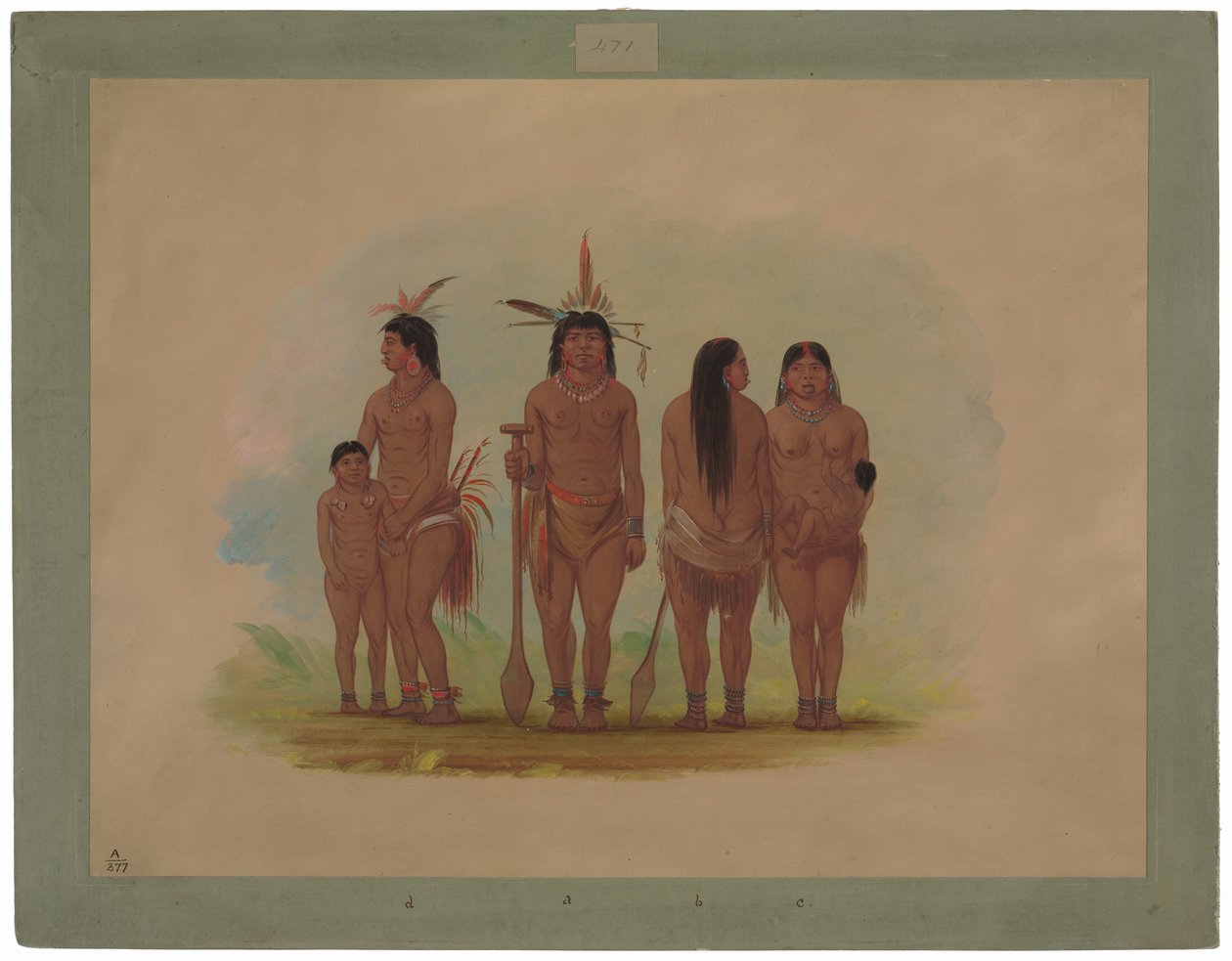 Membri della tribù dei Payaguas da George Catlin