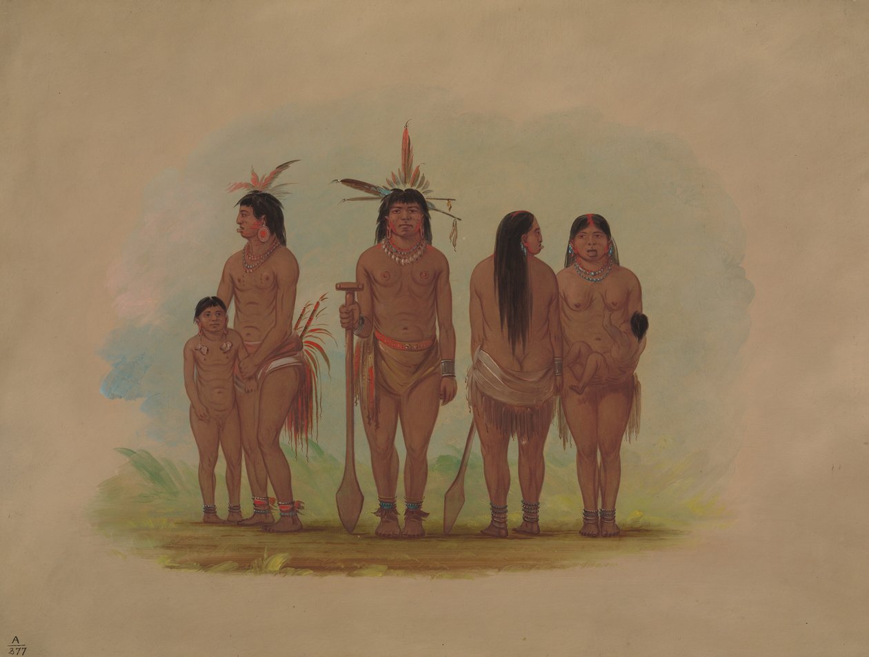 Membri della tribù Payaguas, 1854-1869 da George Catlin