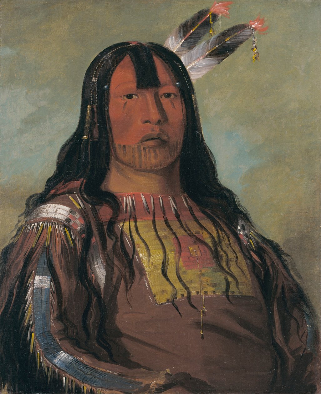Mix-ke-móte-skin-na, Corno di Ferro, il Guerriero da George Catlin