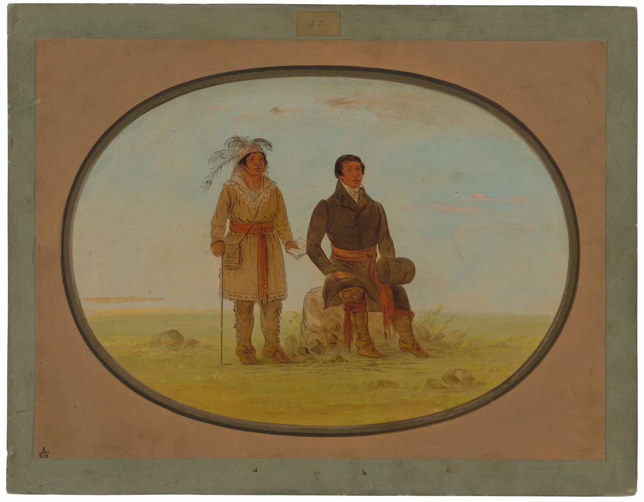 Capo Mohigan e un missionario da George Catlin