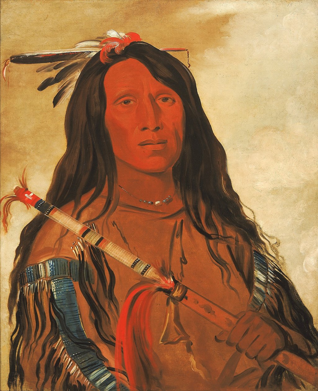 Né-hee-ó-ee-wóo-tis, Lupo sulla collina, Capo della tribù da George Catlin