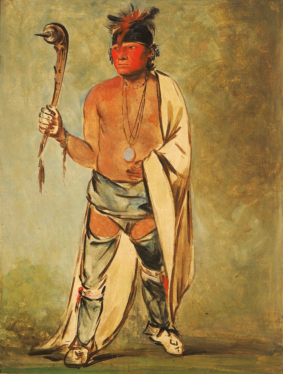 Naugh-háigh-hee-kaw, Colui che inumidisce il legno da George Catlin