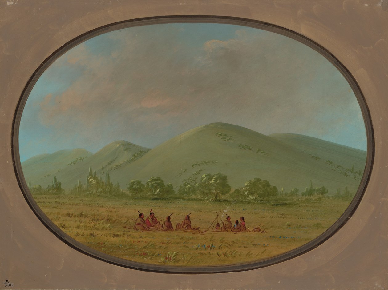 Nishnabotana Bluffs, Upper Missouri, 1861-1869 da George Catlin