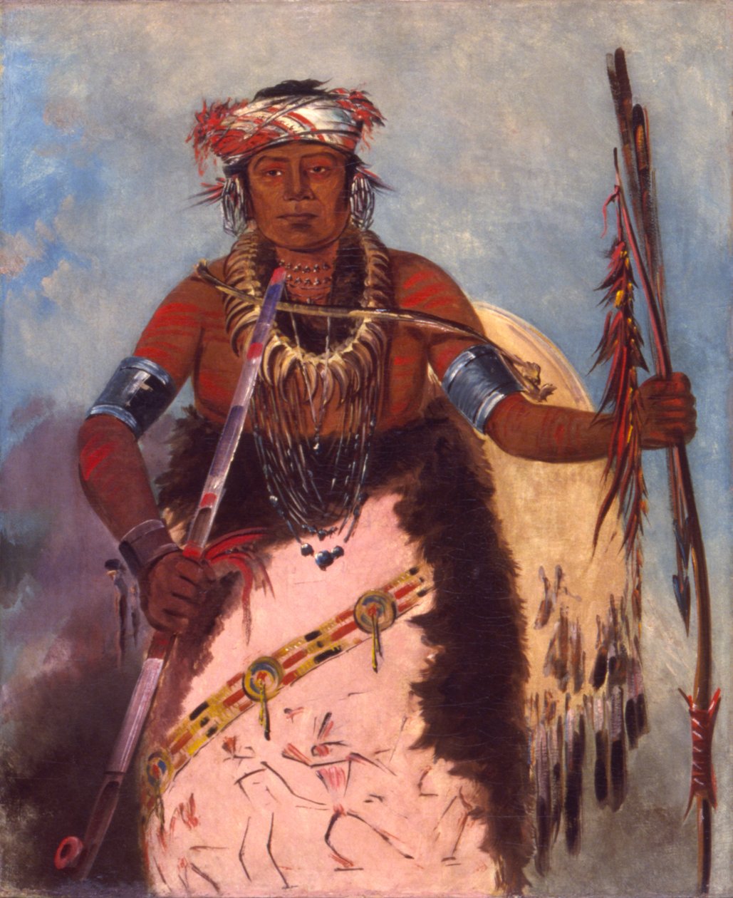 Notch-ee-níng-a, Senza Cuore, (detto Nuvola Bianca), capo della tribù da George Catlin